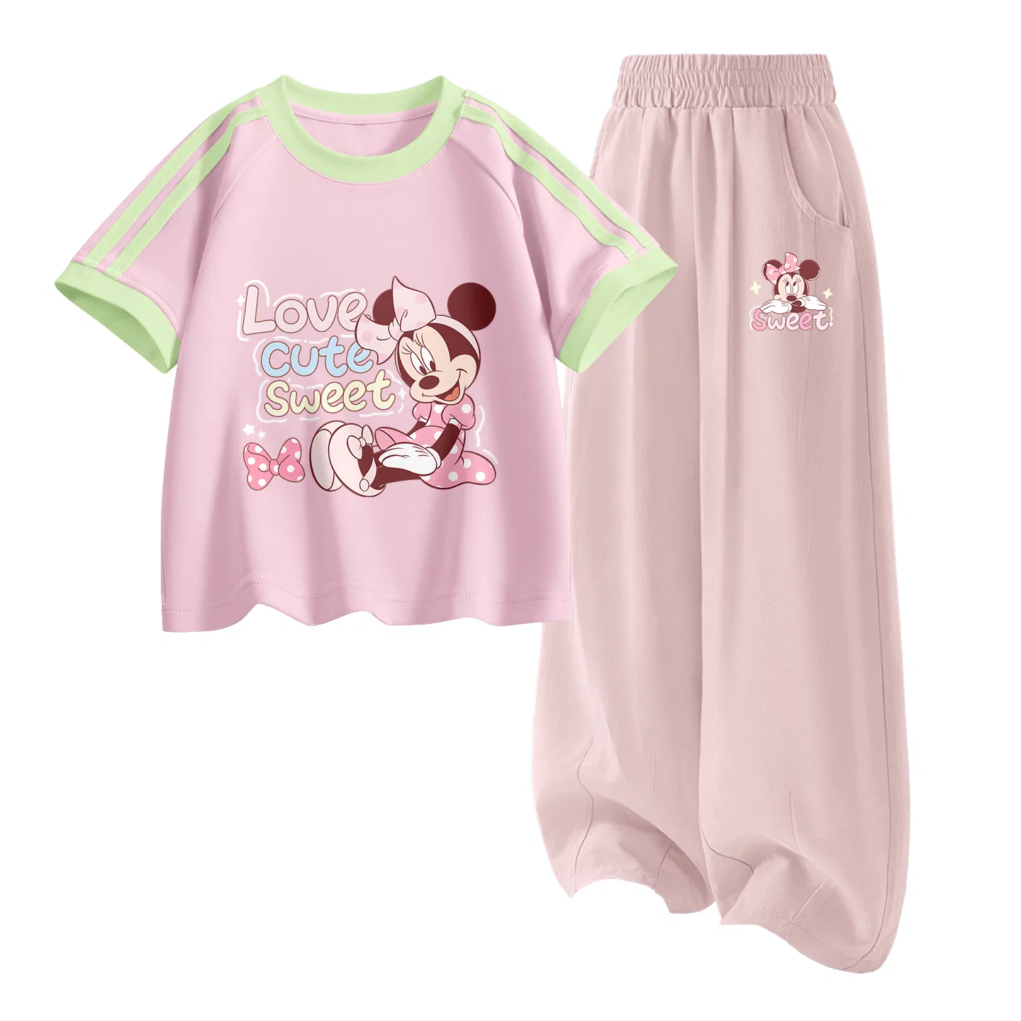Детский спортивный костюм Casual Sportswear 2 Piece Set Disney, Deloloni Mousse Pink+Deloloni K Rose Pink