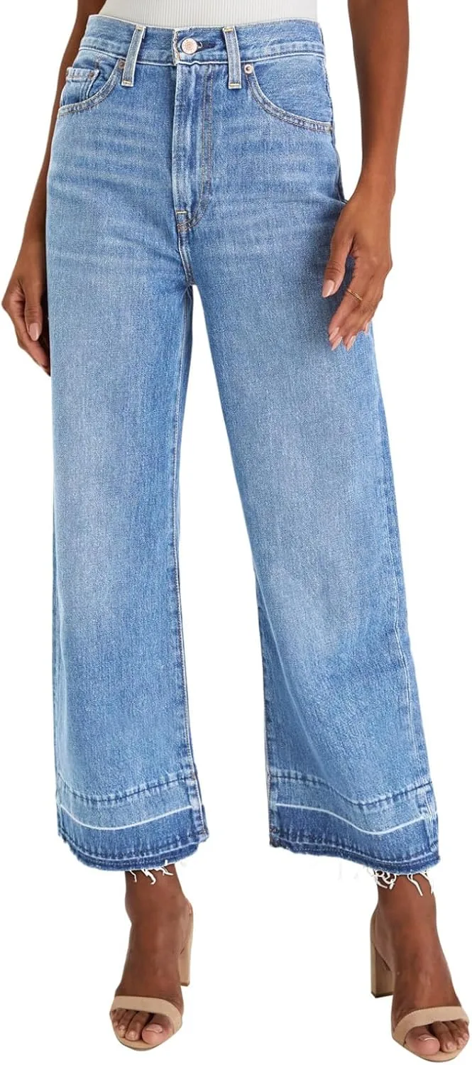 

Женские джинсы Astylish High Waisted Wide Leg Zimbaplatinum