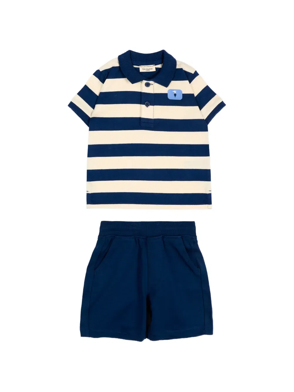 Детская одежда в полоску (комплект из двух предметов) Trussardi Junior, синий