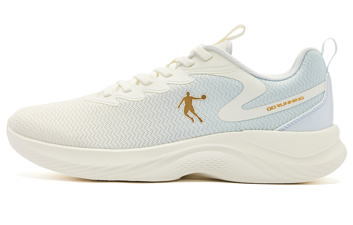 

Сбалансированные легкие низкие кроссовки мужские бело-голубые QIAODAN, прозрачно-голубой