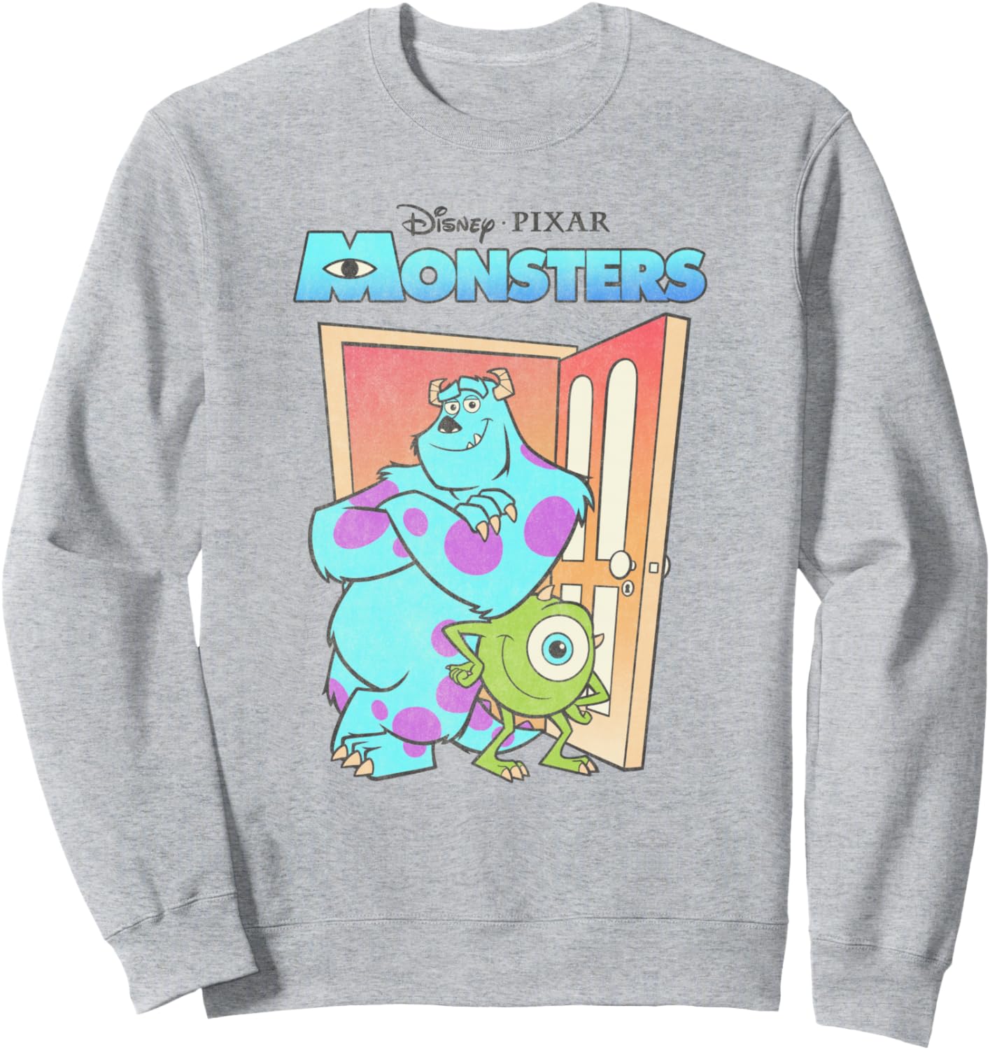 

Классическая толстовка Disney Pixar Monsters Ink с Майком и Салли, серая, Серый, Классическая толстовка Disney Pixar Monsters Ink с Майком и Салли, серая