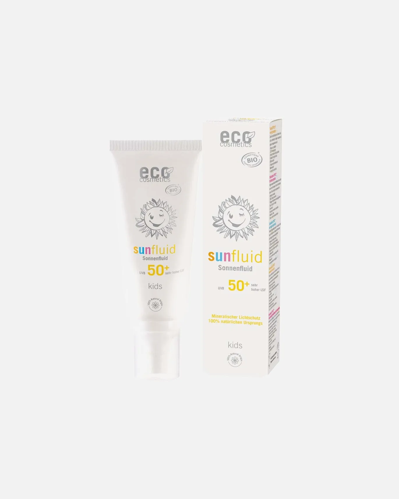 Солнцезащитный крем-жидкость - SPF 50+ для детей Eco Cosmetics, 100 мл