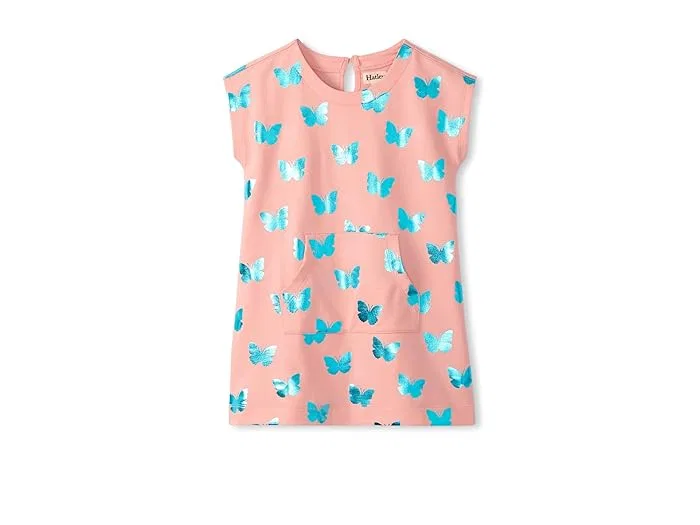 Платье свободного кроя с блестящими бабочками Glitter Butterfly Slouchy Dress Hatley Kids, Desert Sage