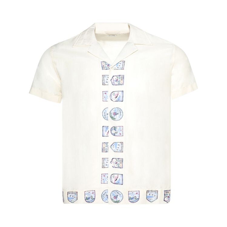 

Рубашка Bode Ski Season Short-Sleeve Shirt Ecru, белый