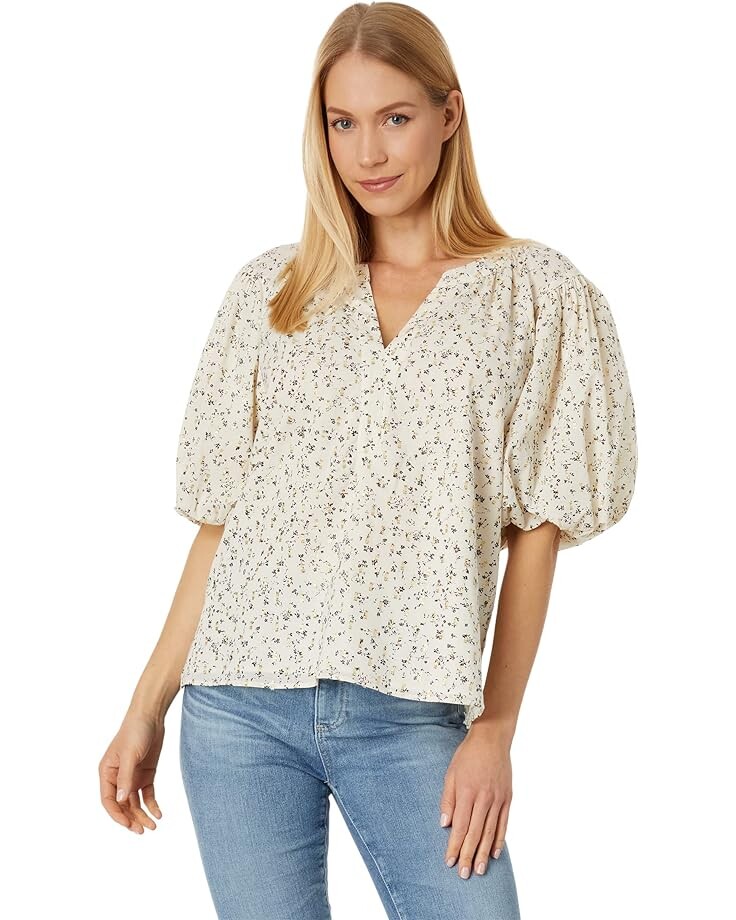 

Блуза Vince Camuto Raglan Puff Sleeve, цвет Birch