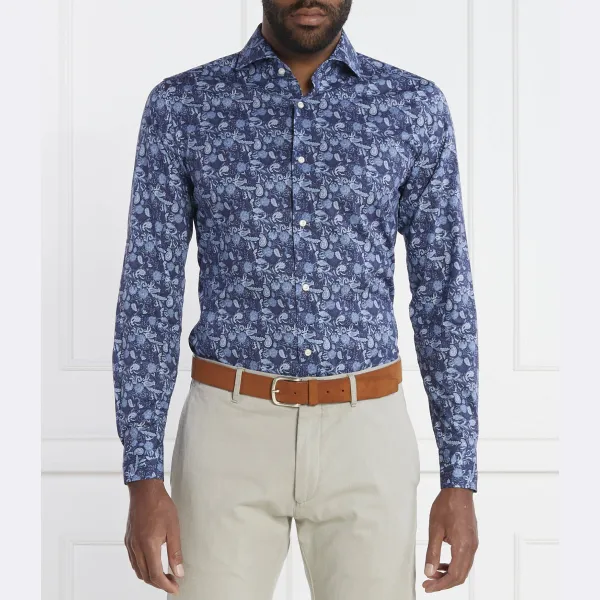 

Рубашка узкого кроя пай Joop!, синий