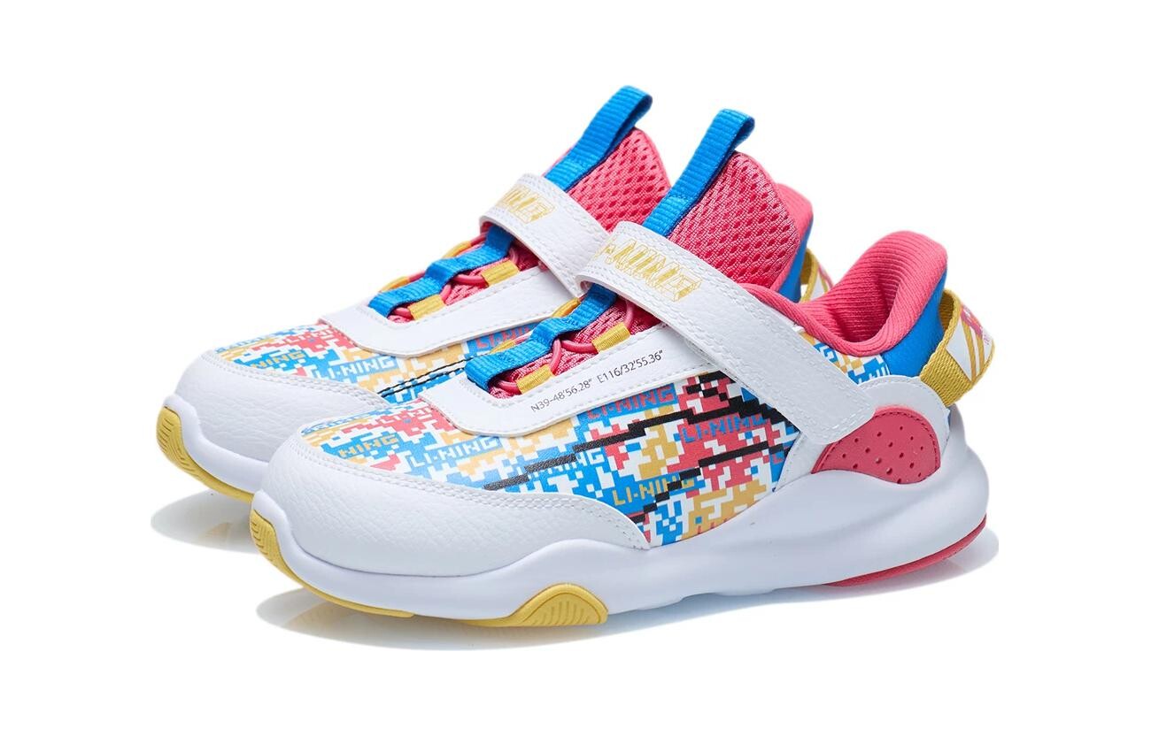 Кроссовки LINING YOUNG Kids Lifestyle Shoes PS Low-top Standard White/burnt Red — фото 3