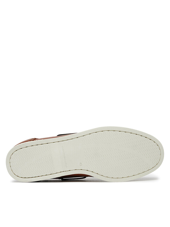 Туфли на плоской подошве Tommy Hilfiger Th Boat Shoe Core Lth FM0FM05569, коричневый — фото 4