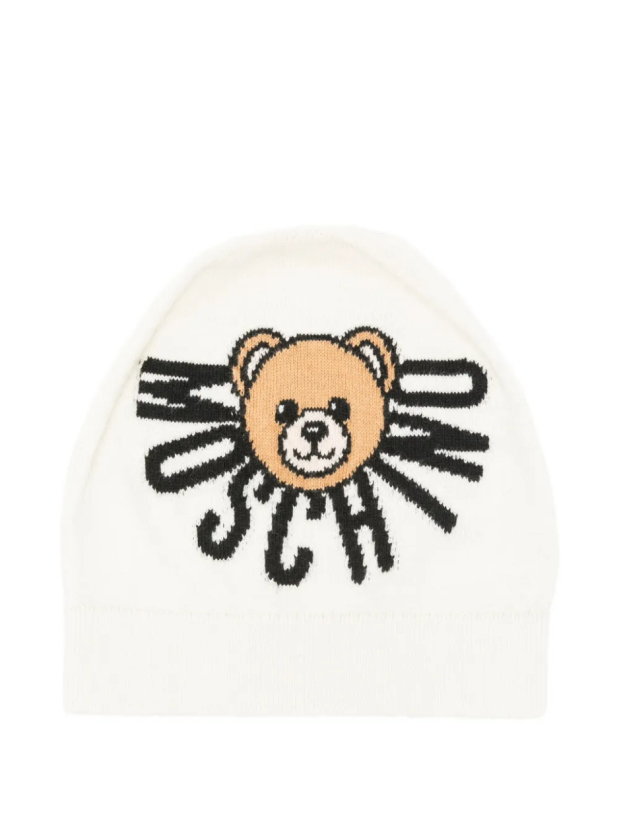 

Moschino Kids шапка-бини с плюшевым принтом, белый