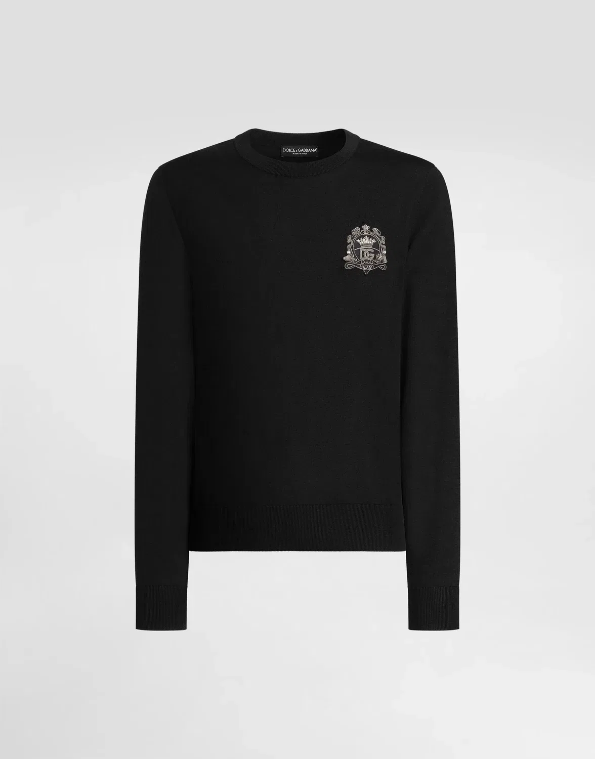 Пуловер из чистой шерсти DOLCE & GABBANA, синий