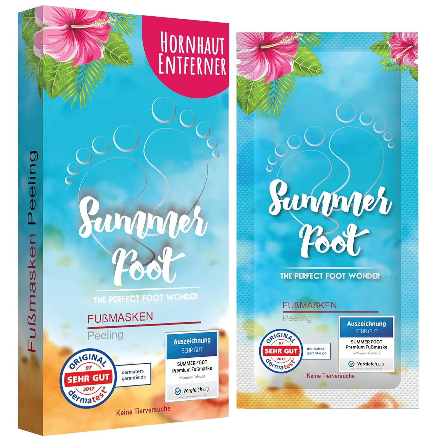 Премиум-маска для ног «SUMMER FOOT» для удаления ороговевшей кожи Summer Foot, 1 Pair (2 Masks) For You