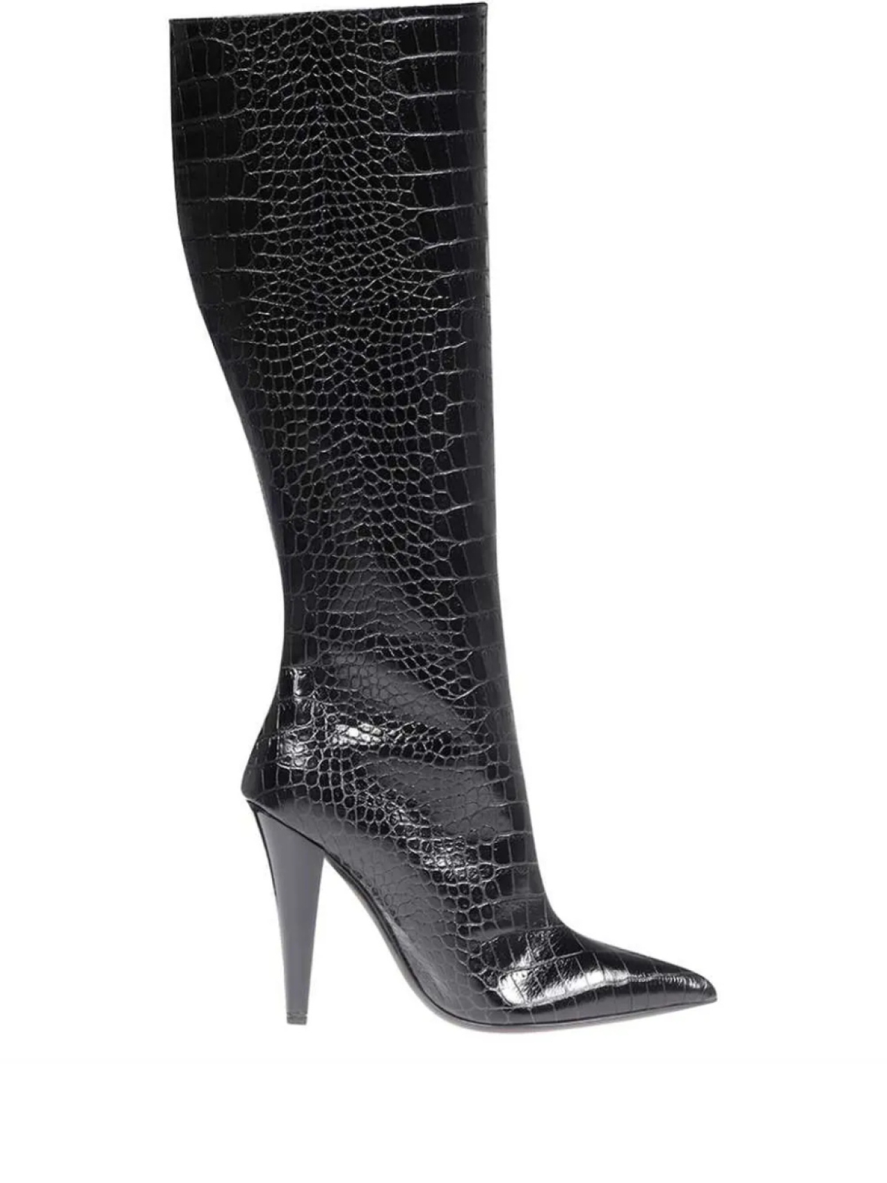 TOM FORD 110 мм кожаные высокие сапоги, черный