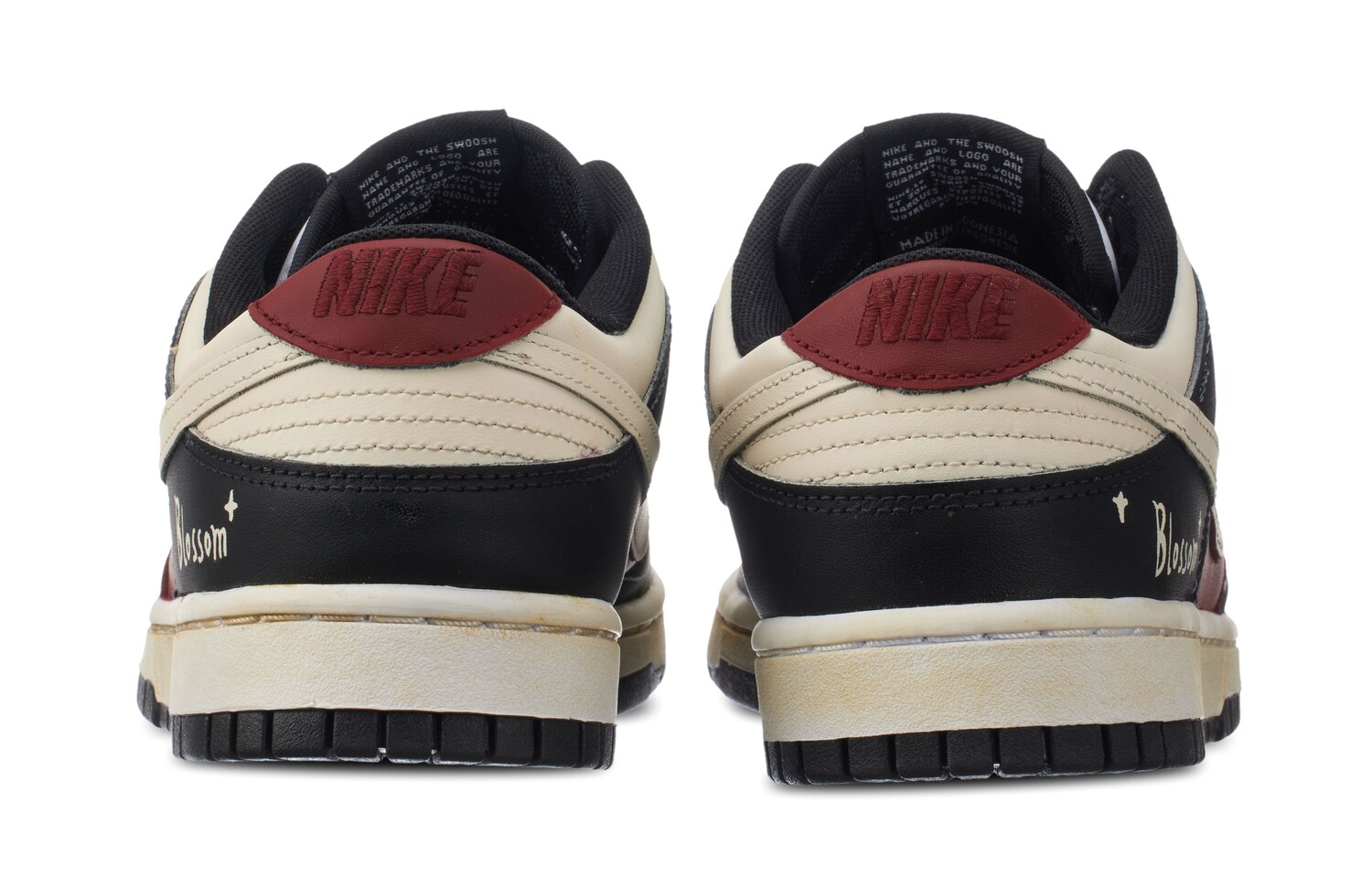 Кроссовки Nike Dunk Skateboarding Shoes Unisex Low-top Beige/Black/Red, бежевый/черный/красный — фото 4