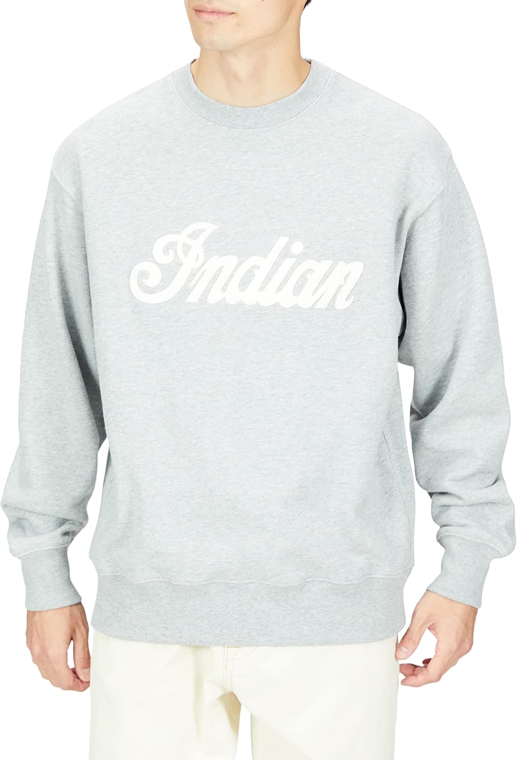 

Индийская толстовка, плотная толстовка с логотипом Indian, серый