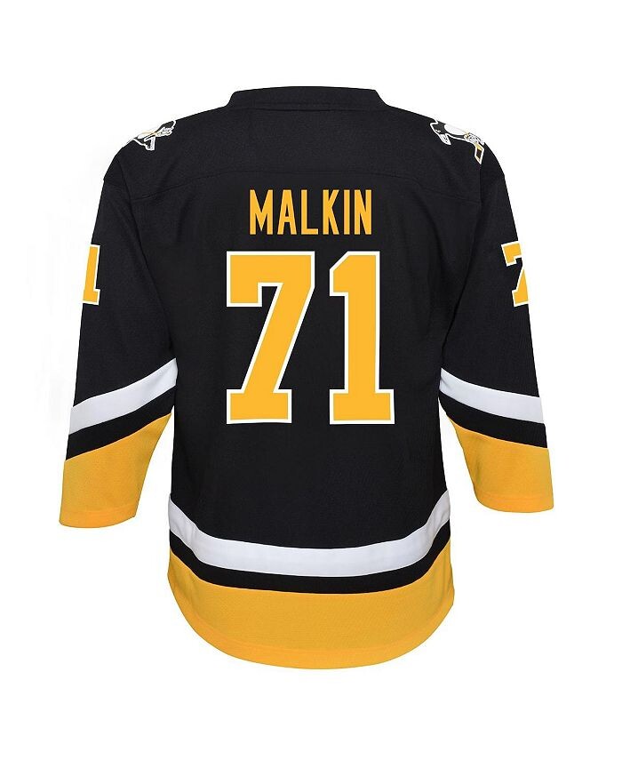 Джерси Big Boys Evgeni Malkin Black Pittsburgh Penguins 2021/22, альтернативная реплика игрока Outerstuff, черный — фото 4