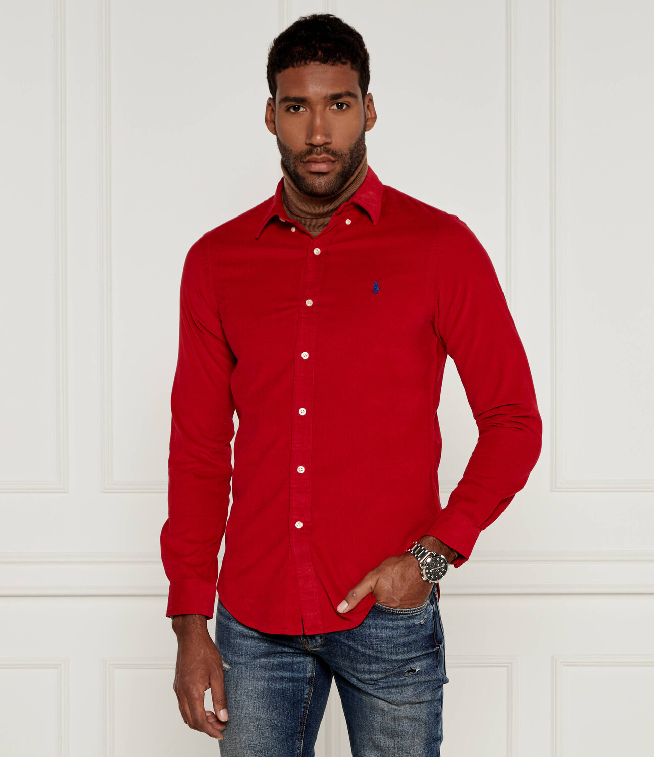 

Рубашка POLO RALPH LAUREN Slim Fit, красный