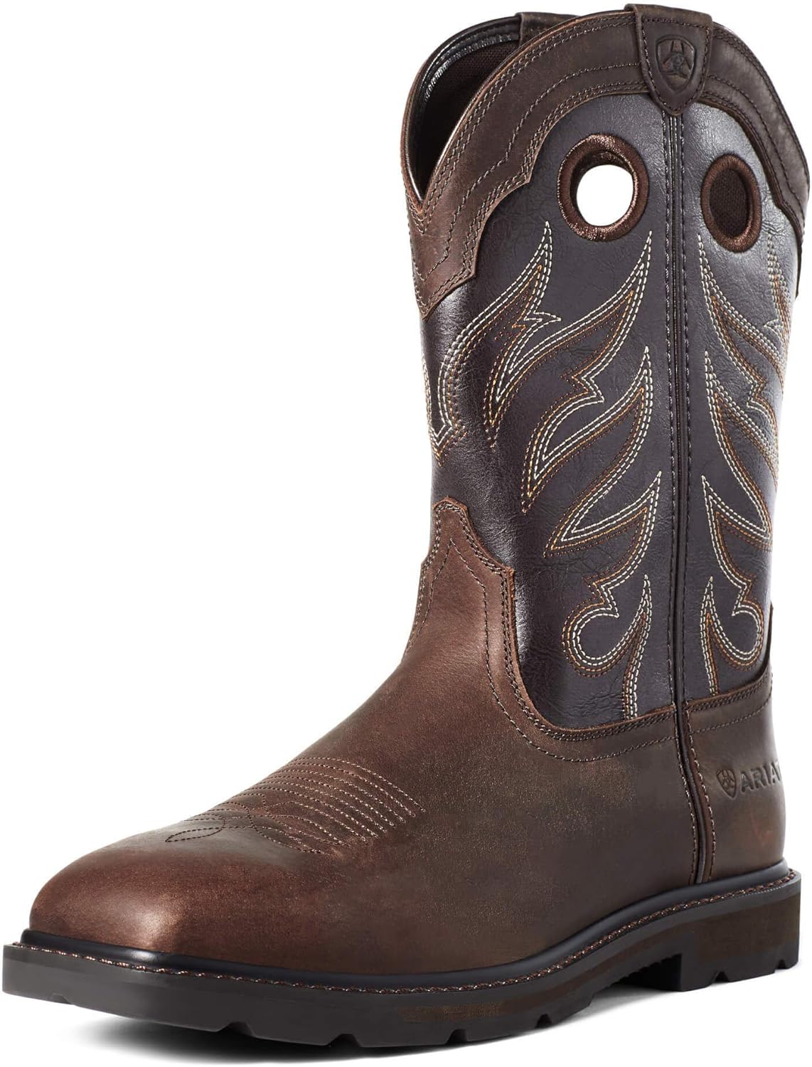 Мужские ковбойские ботинки ARIAT Groundwork с мягким носком - 10034718, коричневый