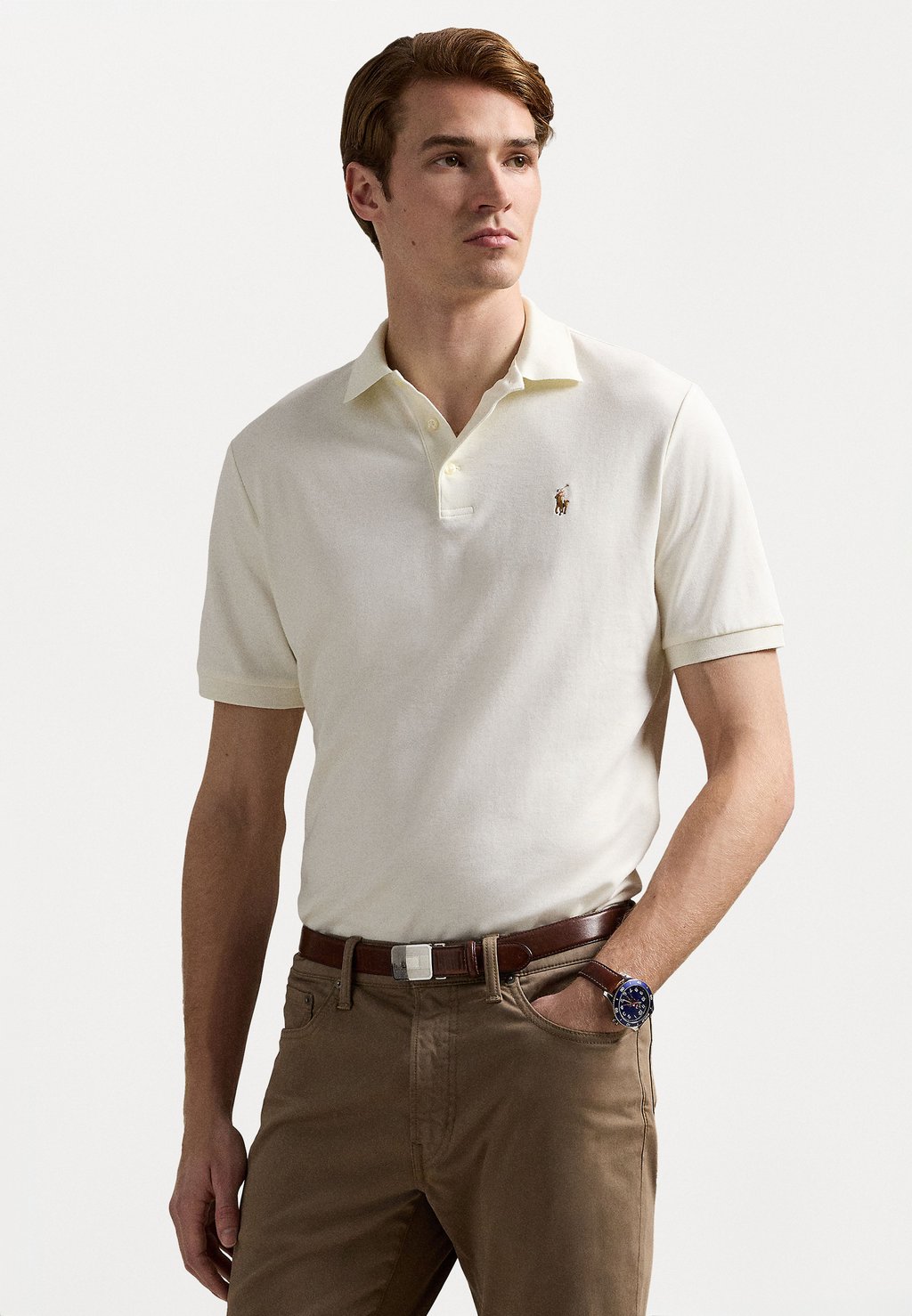 

Рубашка поло SHORT SLEEVE Polo Ralph Lauren, кремовый