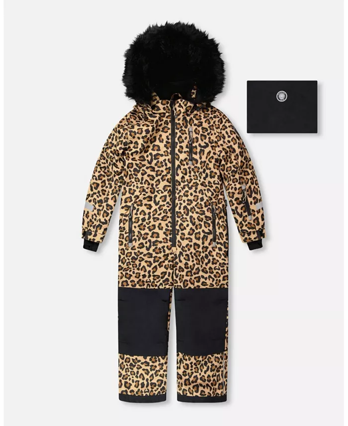 

Комбинезон игровой снежный бежевый леопард Deux Par Deux