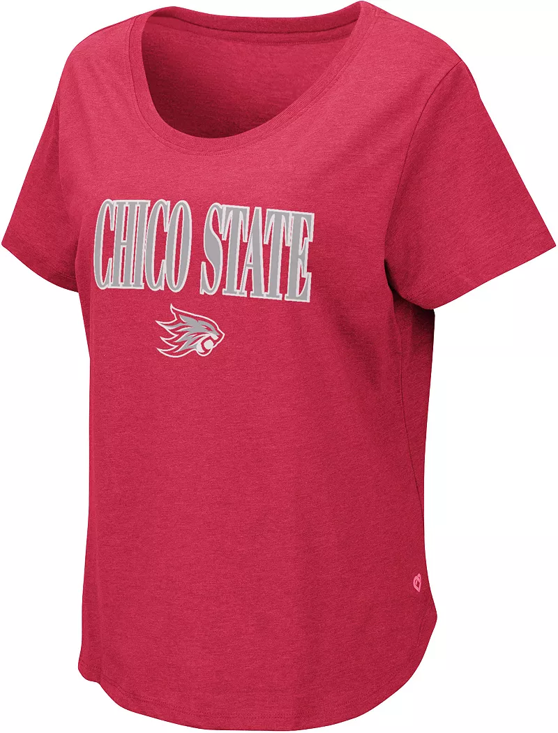 

Женская малиновая футболка Colosseum Chico State Wildcats
