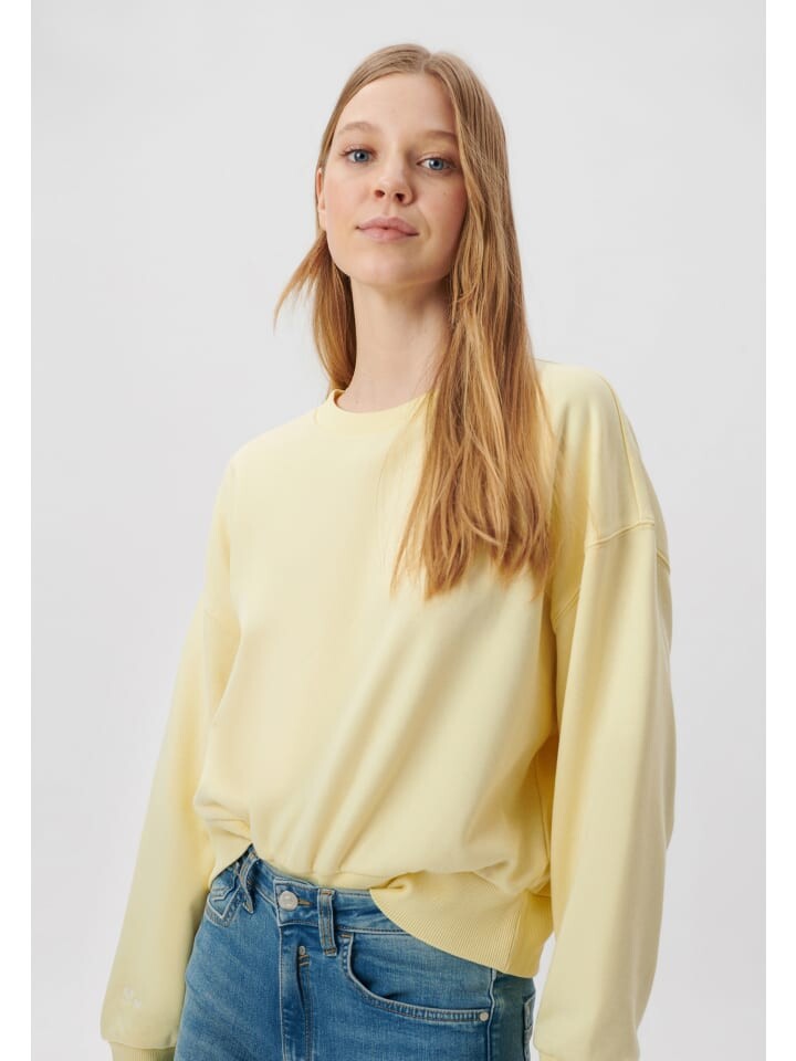

Пуловер Mavi Jeans bequemer Rundhals Langarm, желтый
