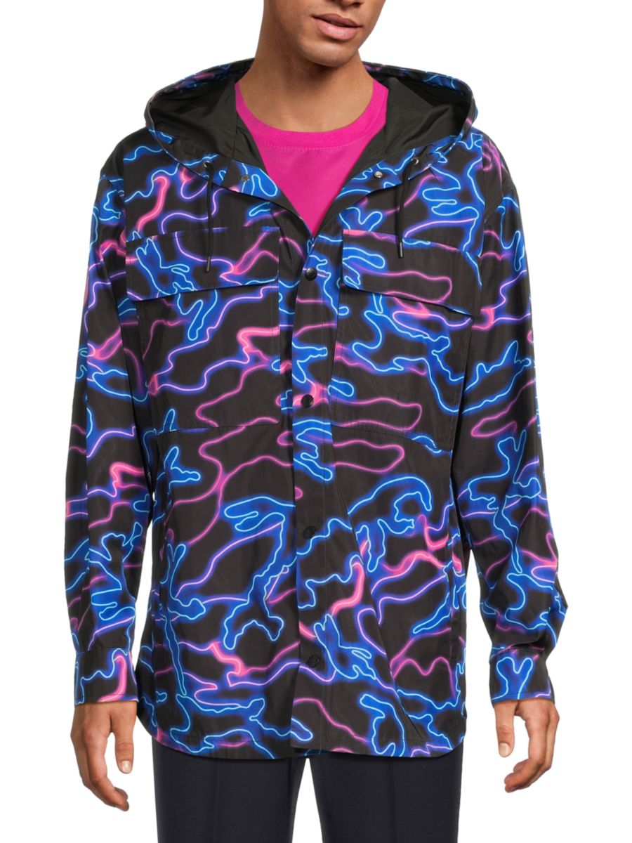 

Камуфляжная куртка с капюшоном Caban Valentino, цвет Neon Camouflage, Бежевый, Камуфляжная куртка с капюшоном Caban Valentino, цвет Neon Camouflage