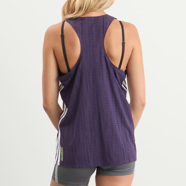 Беговая майка Adidas adizero Adidas Running, Aurora Plum & Noble Ink — фото 3
