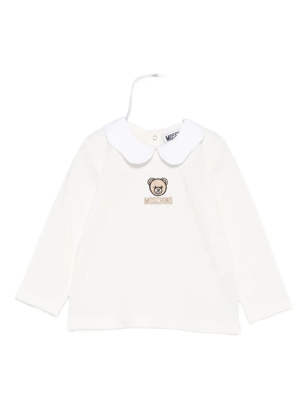 

Толстовка с вышитым плюшевым мишкой Moschino Kids, белый