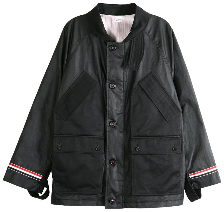 

Укороченная полевая куртка Thom Browne с воротником-шалью