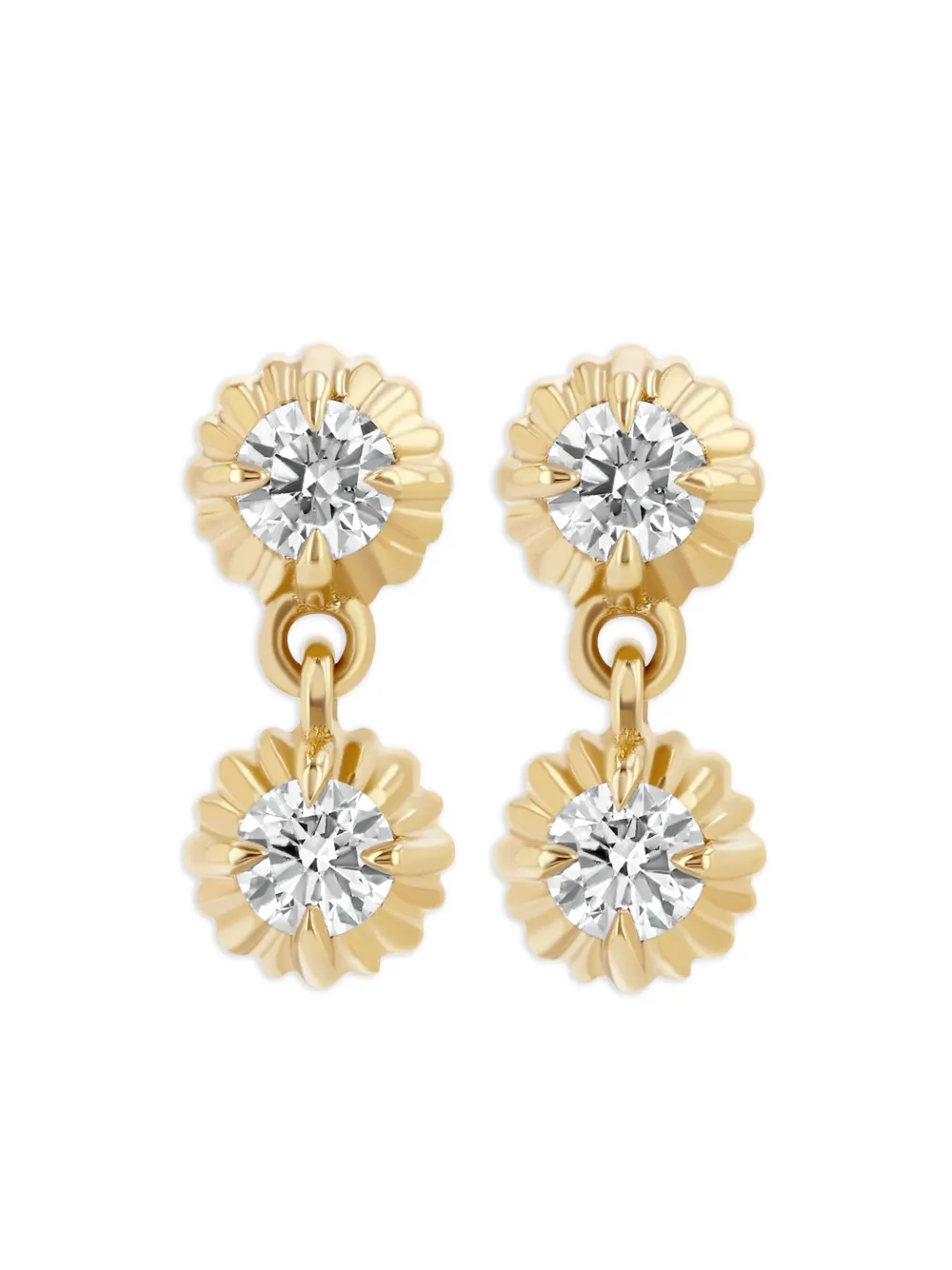 

Серьги из желтого золота с бриллиантами Lizzie Mandler Fine Jewelry, золотой