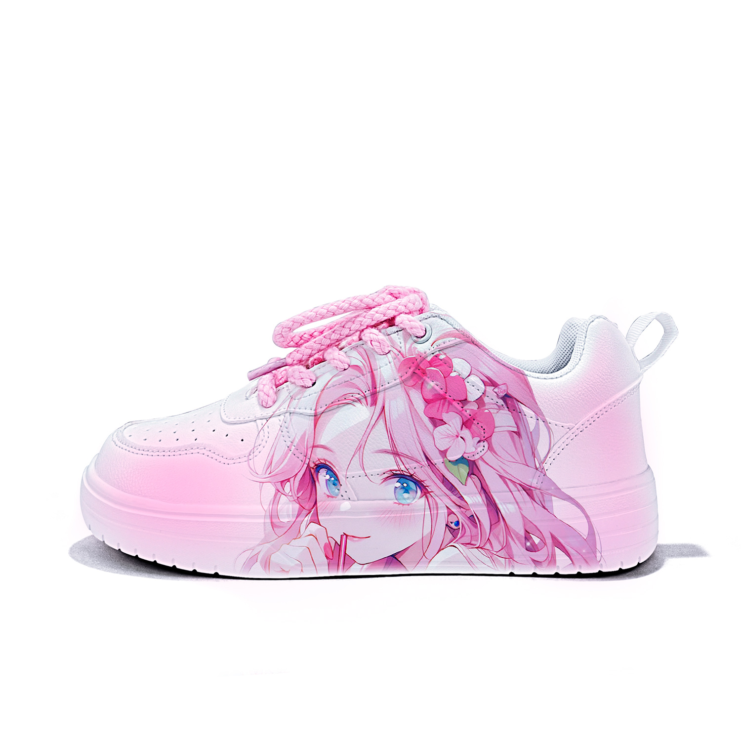 

Легкие и дышащие низкие кроссовки для скейтбординга унисекс Cold cicadas yesterday, белый/розовый