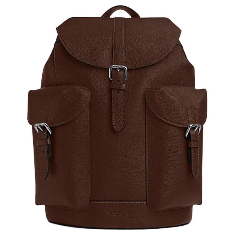 

COACH Большой рюкзак из коровьей кожи с тканевой подкладкой для мужчин с кленовым листом
