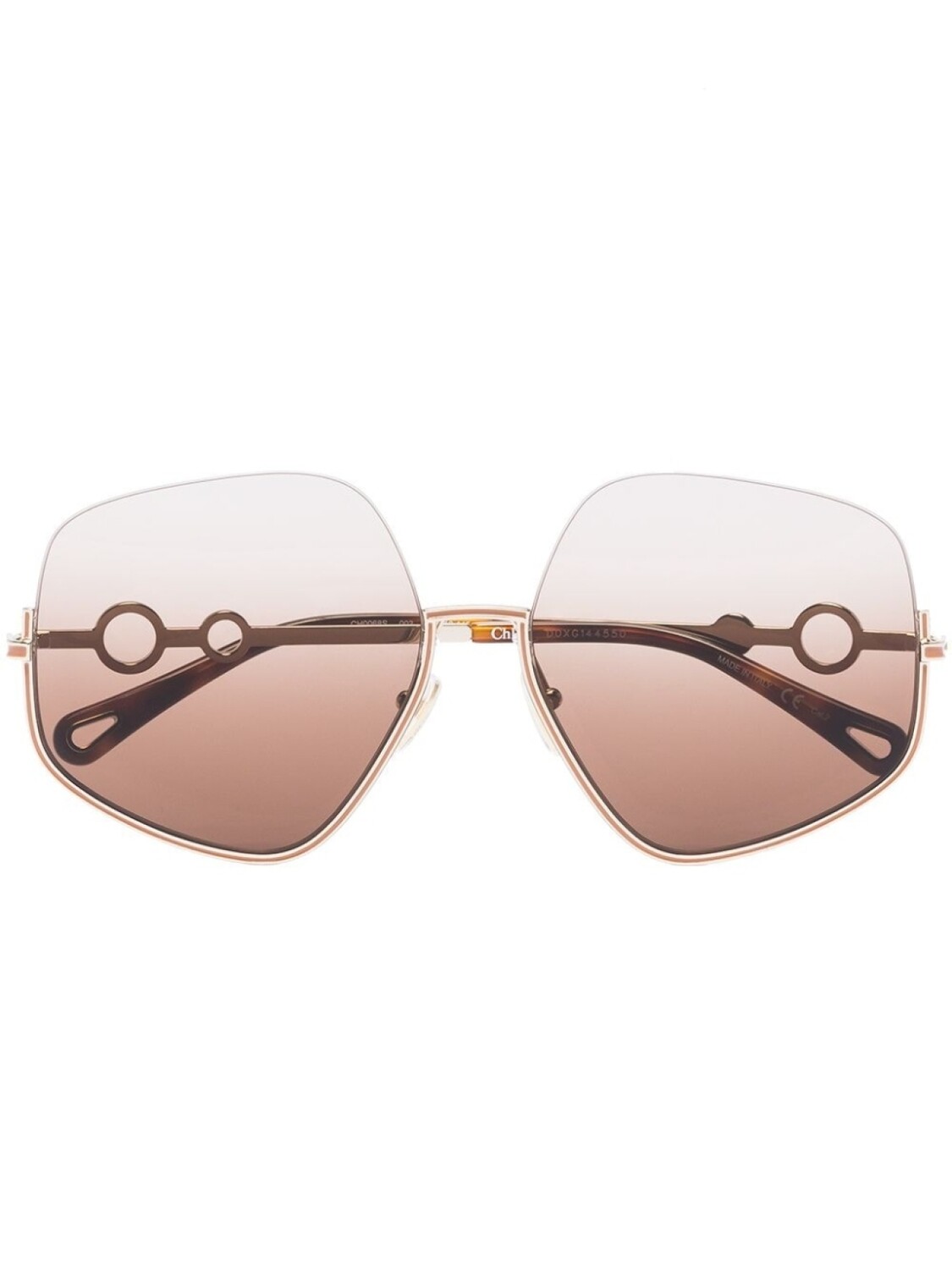 

Chloé Eyewear солнцезащитные очки Sofya в шестиугольной оправе, коричневый