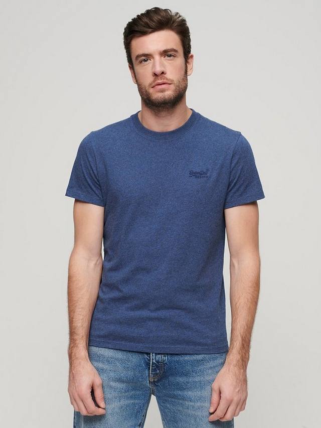 

Футболка с логотипом essential из органического хлопка Superdry, цвет Bright Blue Marl