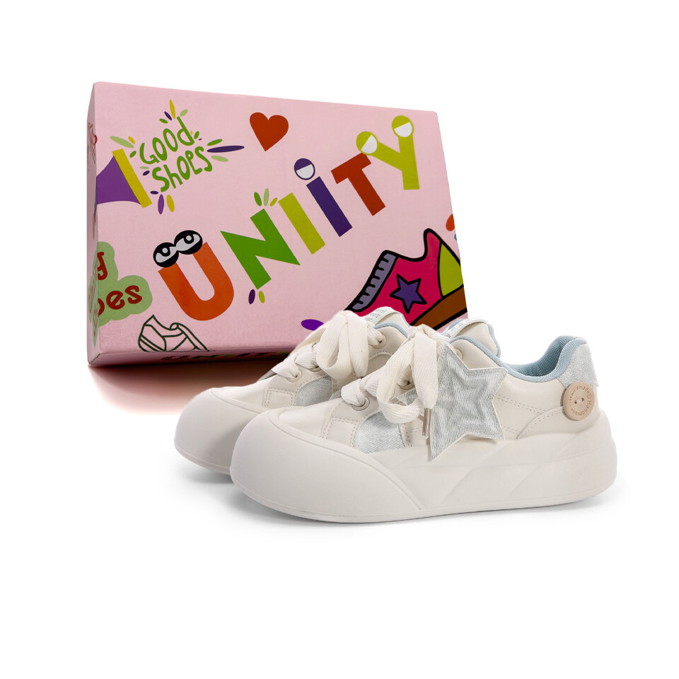

Кроссовки UNIITY Skateboarding Shoes Women's Low-top, бежевый/синий
