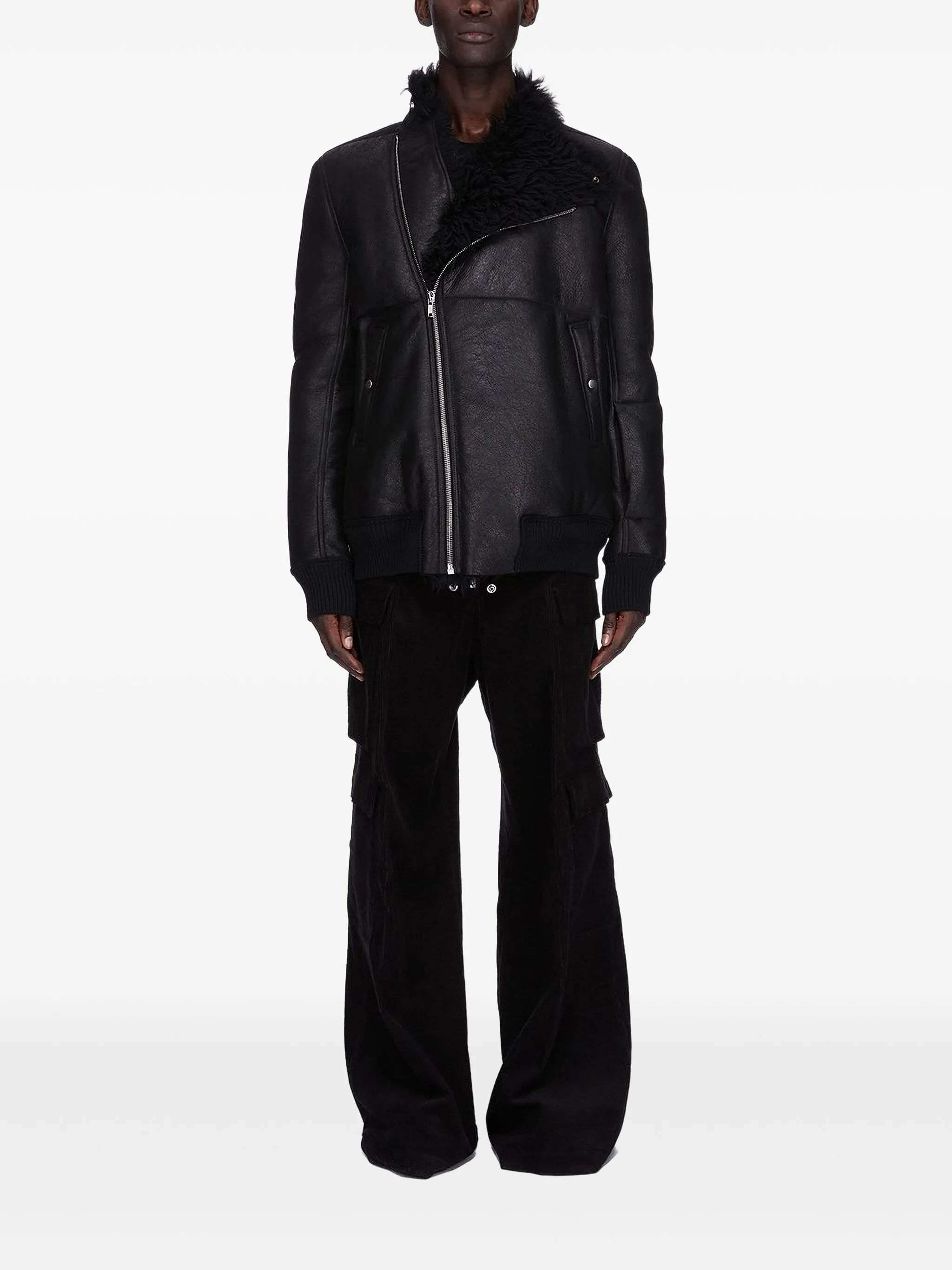 Куртка Hollywood Flight из овчины Rick Owens, черный — фото 2