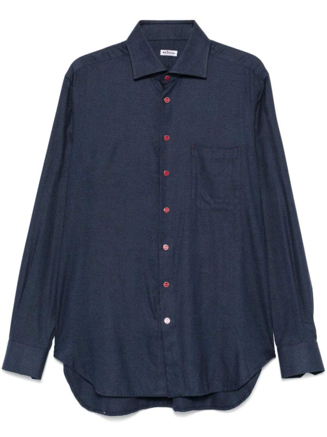 

Kiton фланелевая рубашка, синий