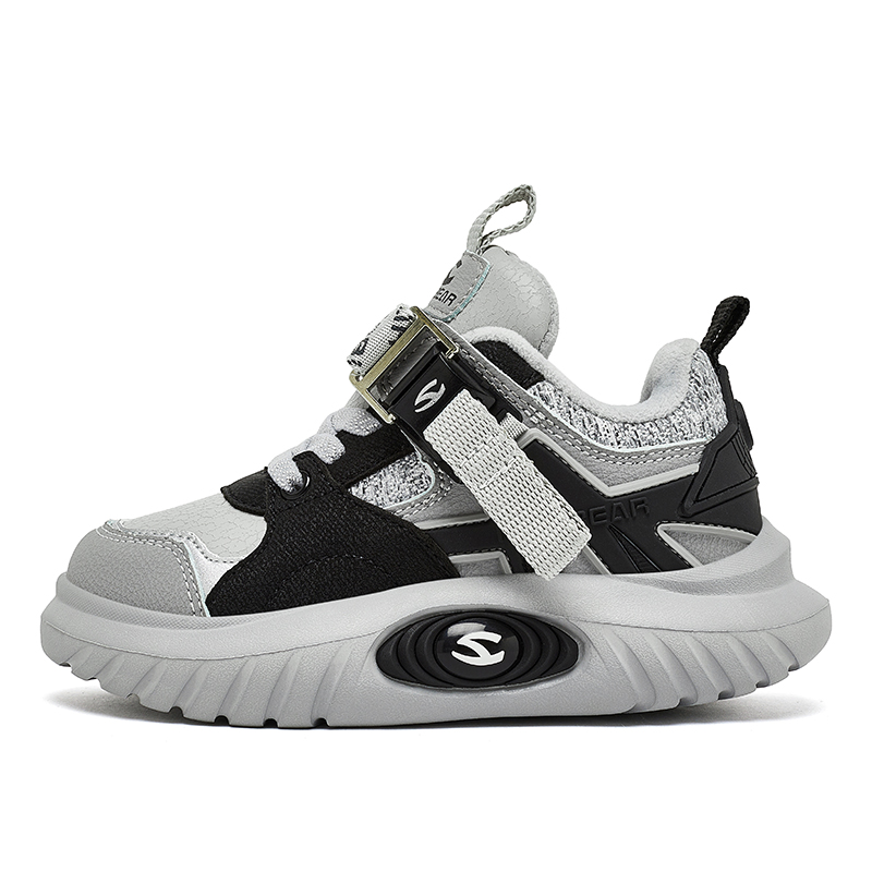 

Нескользящие, износостойкие, термостойкие детские кроссовки для бега HOBIBEAR, серый/черный