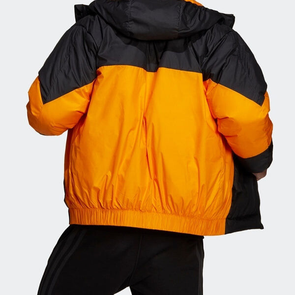 Пуховик Men's adidas Colorblock Outdoor Sports Stay Warm Hooded With Down Feather Black Jacket, черный — фото 3