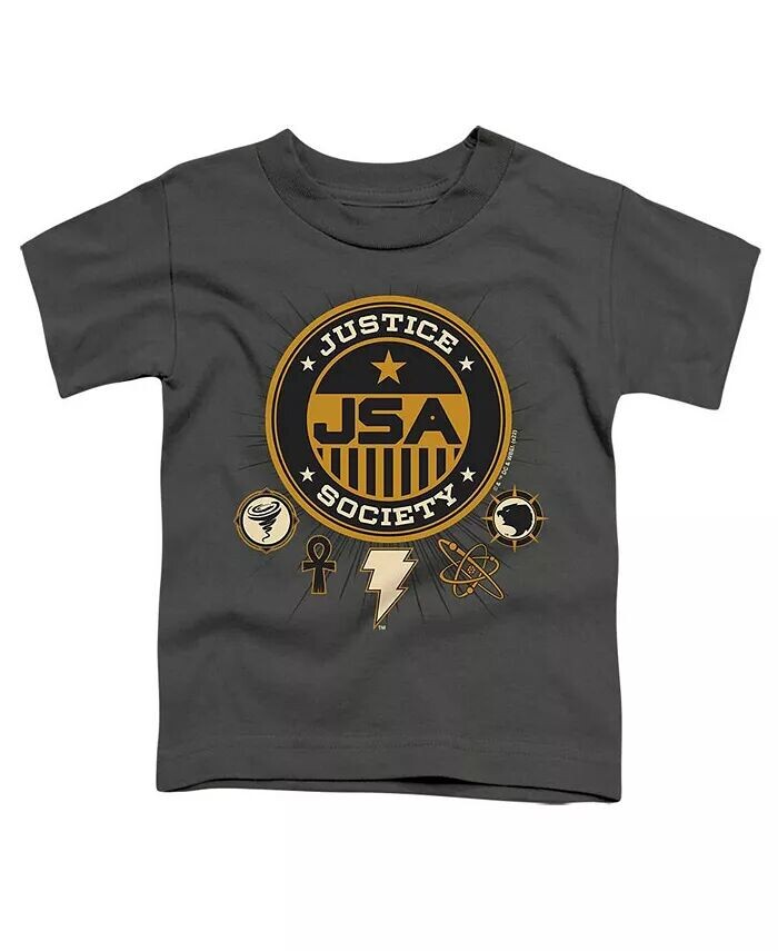 

Футболка с коротким рукавом для малышей Baby-Girls Justice Society Black Adam, серый