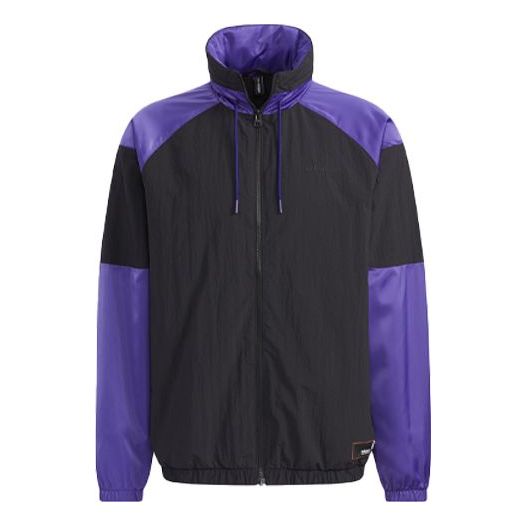 

Куртка adidas neo M Ss Feb Wl Wb Contrasting Colors Sports Stand Collar Windproof Jacket Black, черный