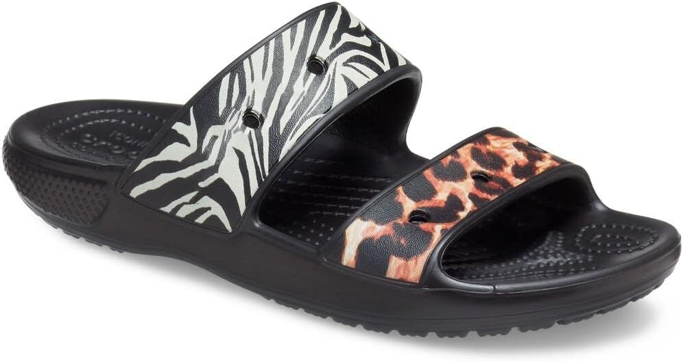 Унисекс сандалии Crocs Classic с сезонным принтом, черный — фото 2