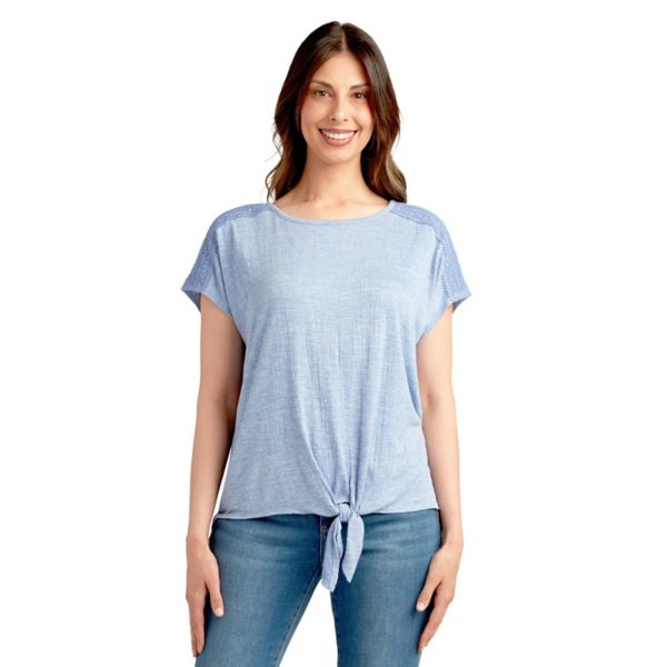 

Женский трикотажный топ с рукавом долман и завязками по низу Apt. 9, цвет cobalt blue