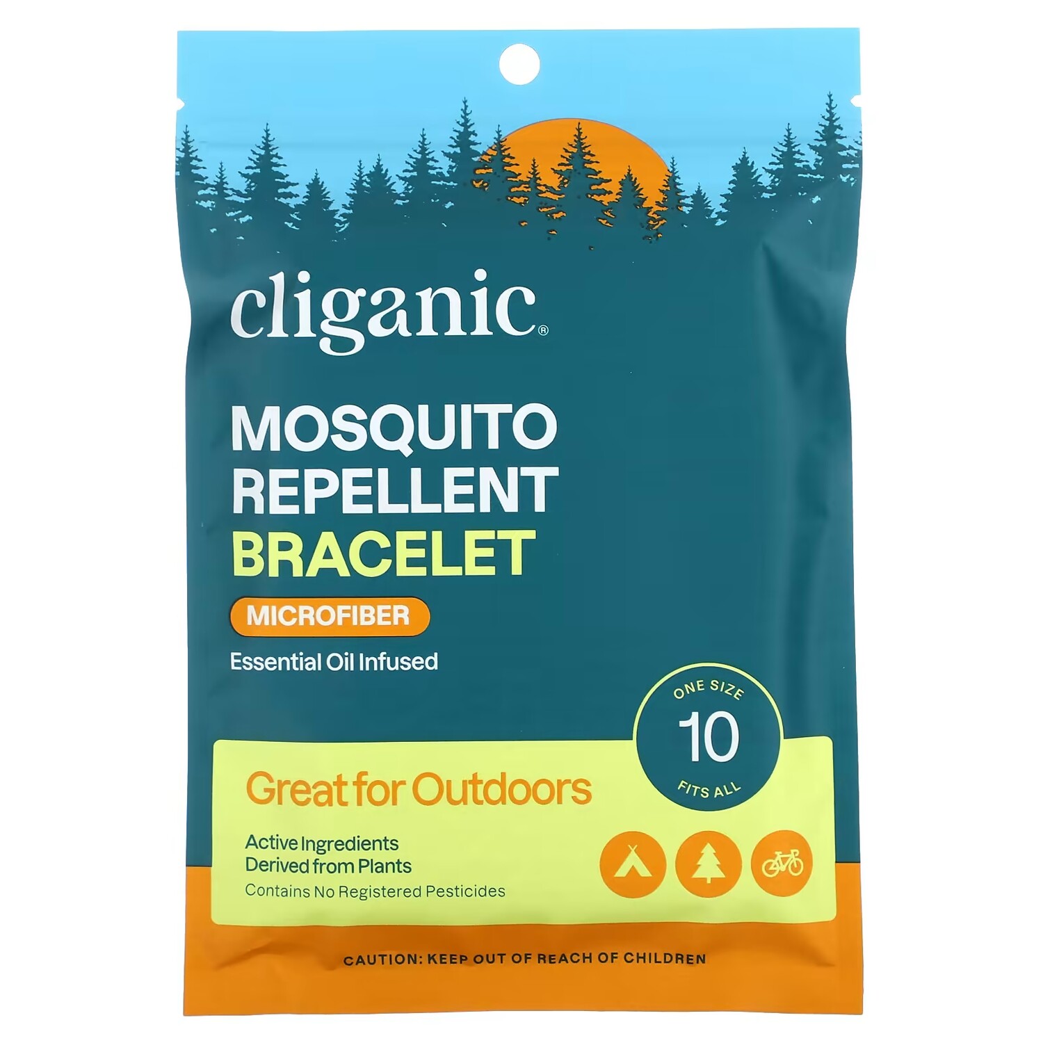 

Браслет от комаров Cliganic, 10 браслетов