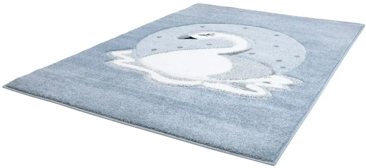 

Детский ковер Carpet City "Bueno Kids 1315", прямоугольный, игровой коврик, лебедь, 3D эффект, мягкий ворс, прост в уходе 160х230 см, синий