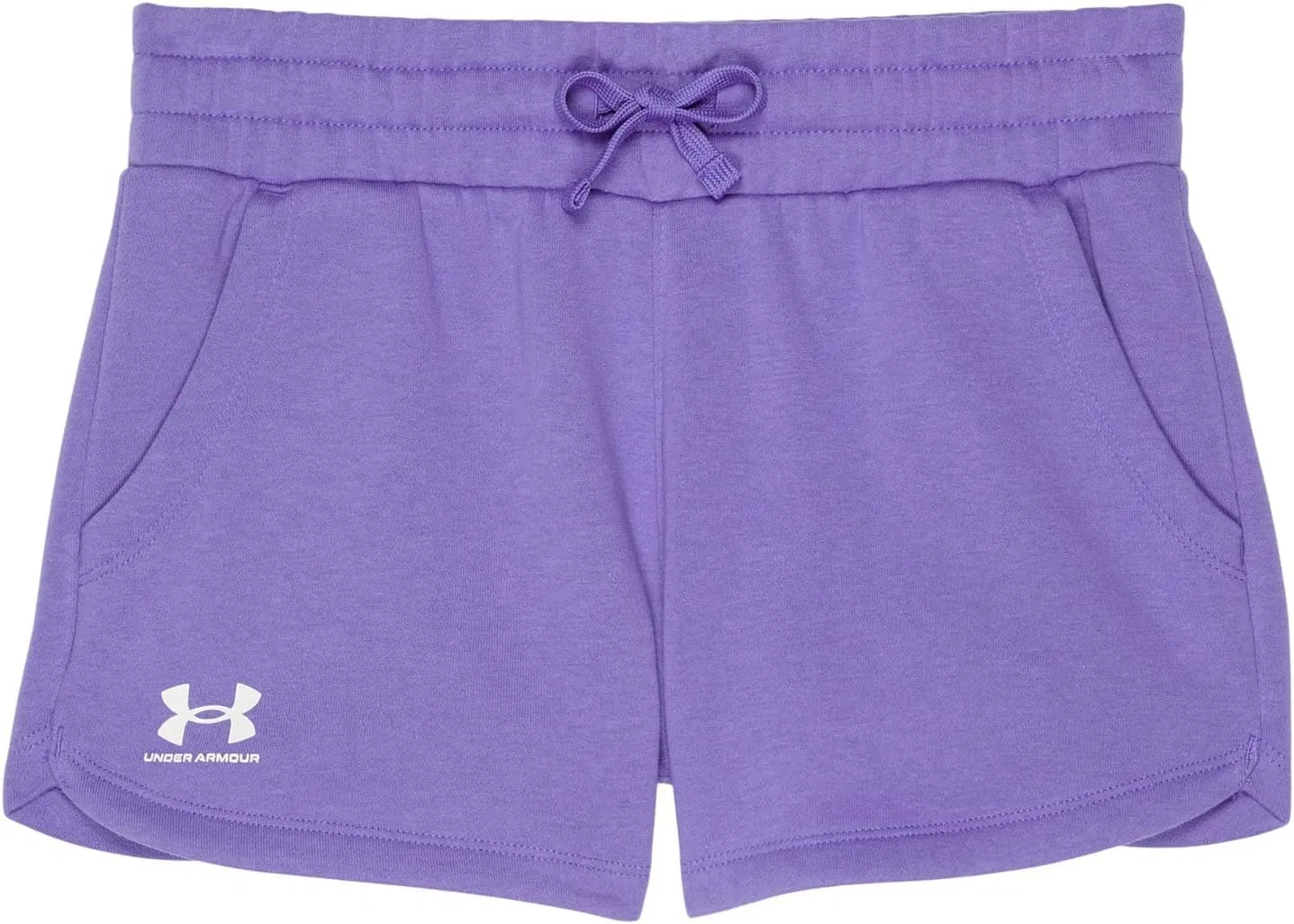 Детские флисовые шорты Under Armour Rival, (184) Brilliant Violet//White