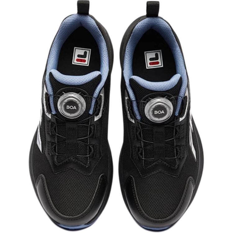 FILA KIDS BOA Abrasion Resistant Low Top детские беговые кроссовки Black Gray — фото 4