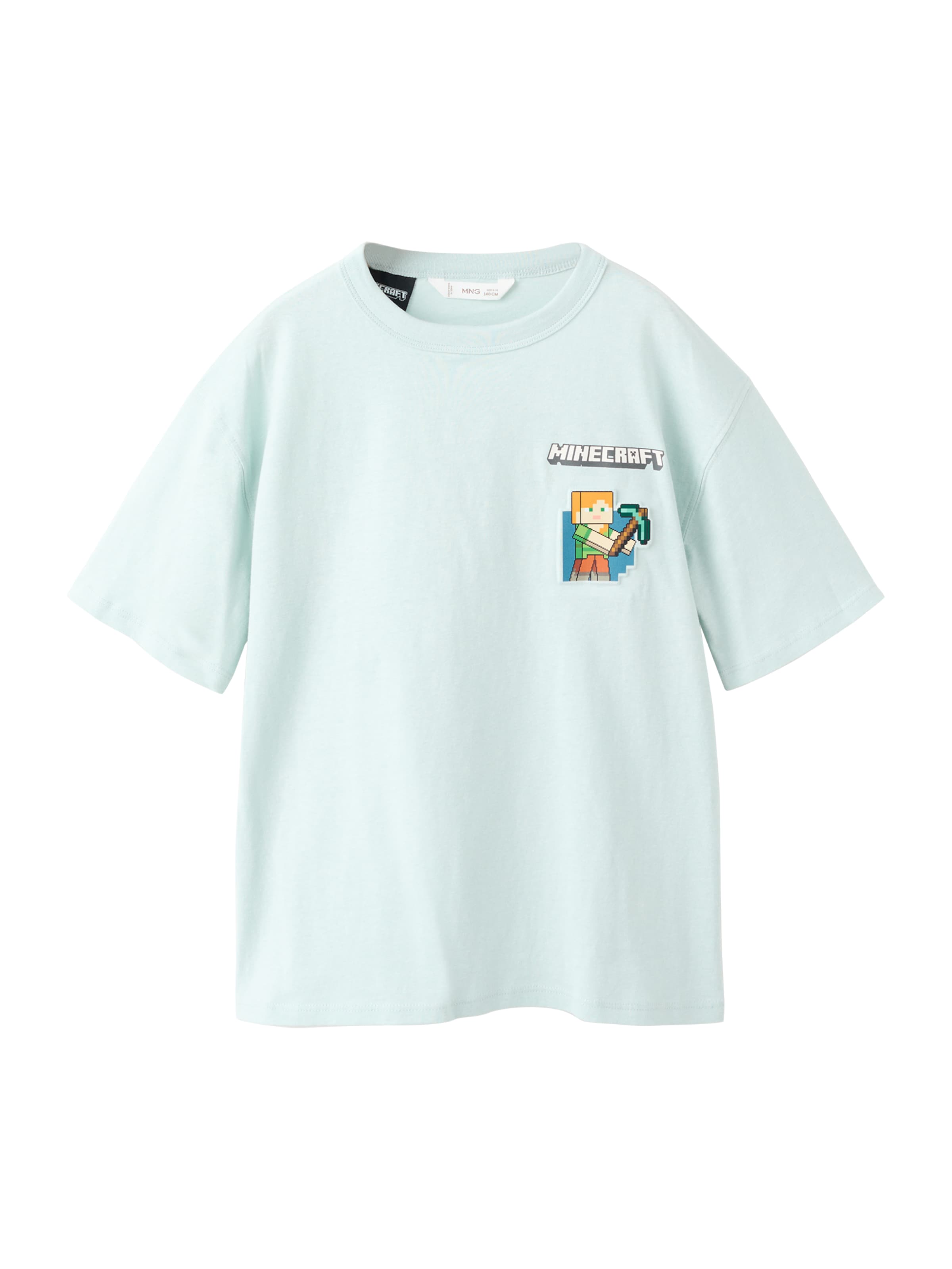

MANGO KIDS Футболка 'MINECLUB' в цвете Azure, Pastel Blue