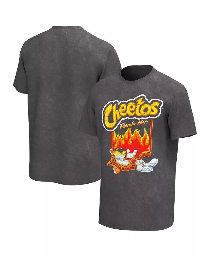 

Мужская черная рваная футболка Cheetos Flamin' Hot Washed Philcos