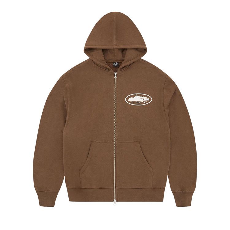 

Худи Corteiz Island Puff Print Zip Hoodie 'Brown'